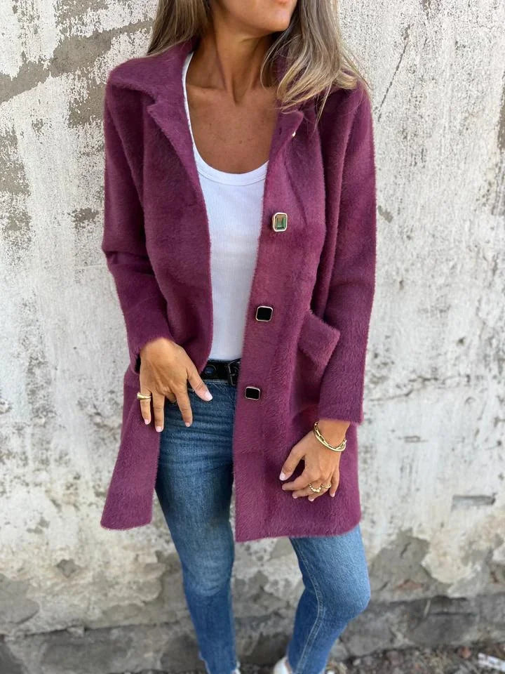 Verena - Single-Breasted Mid-Length Coat