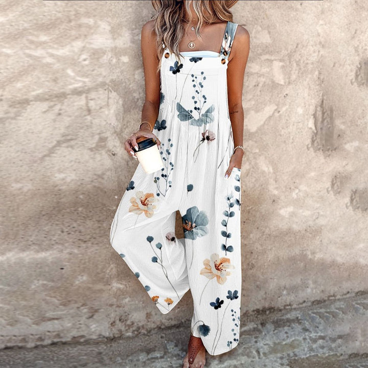 Indira™ - Sleeveless Jumpsuit with Floral Print for a Fresh and Elegant Summer Look
