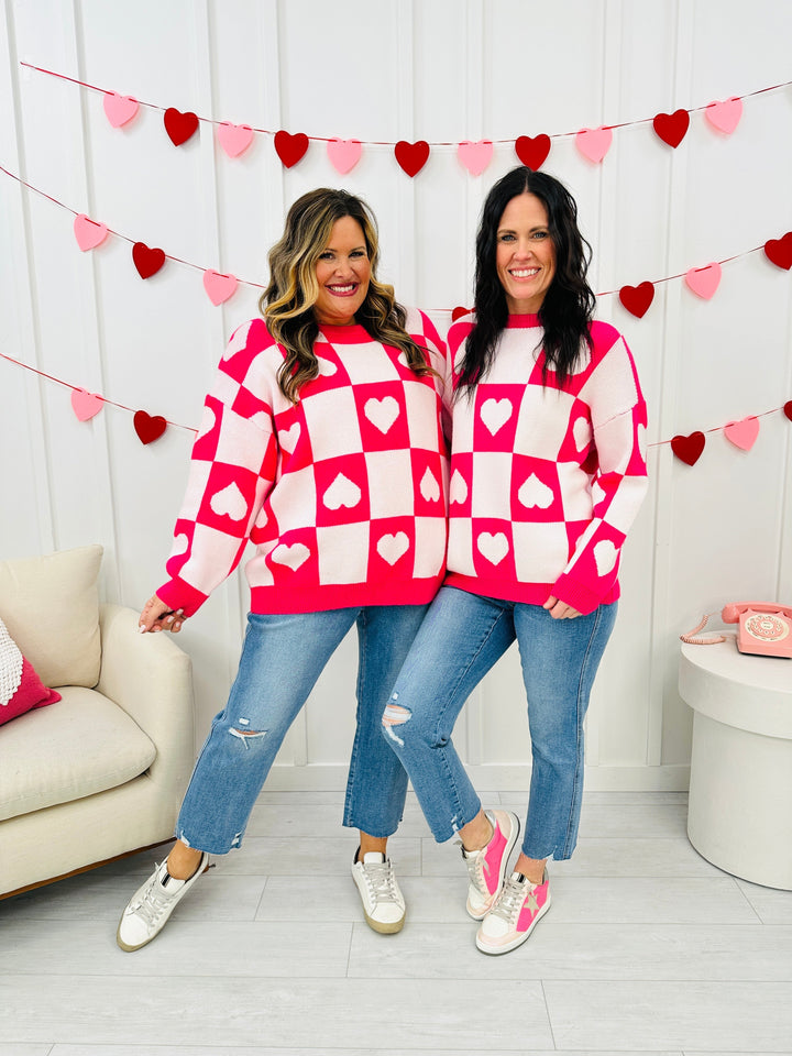 Ottilie™ - Valentine's Day Heart Check Sweater