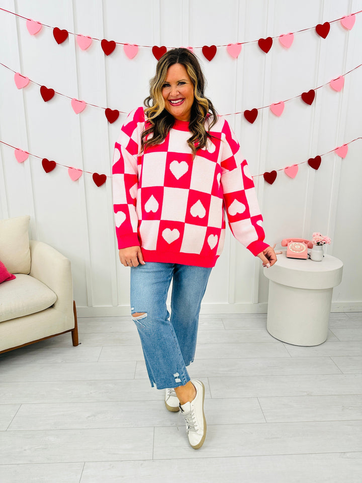 Ottilie™ - Valentine's Day Heart Check Sweater