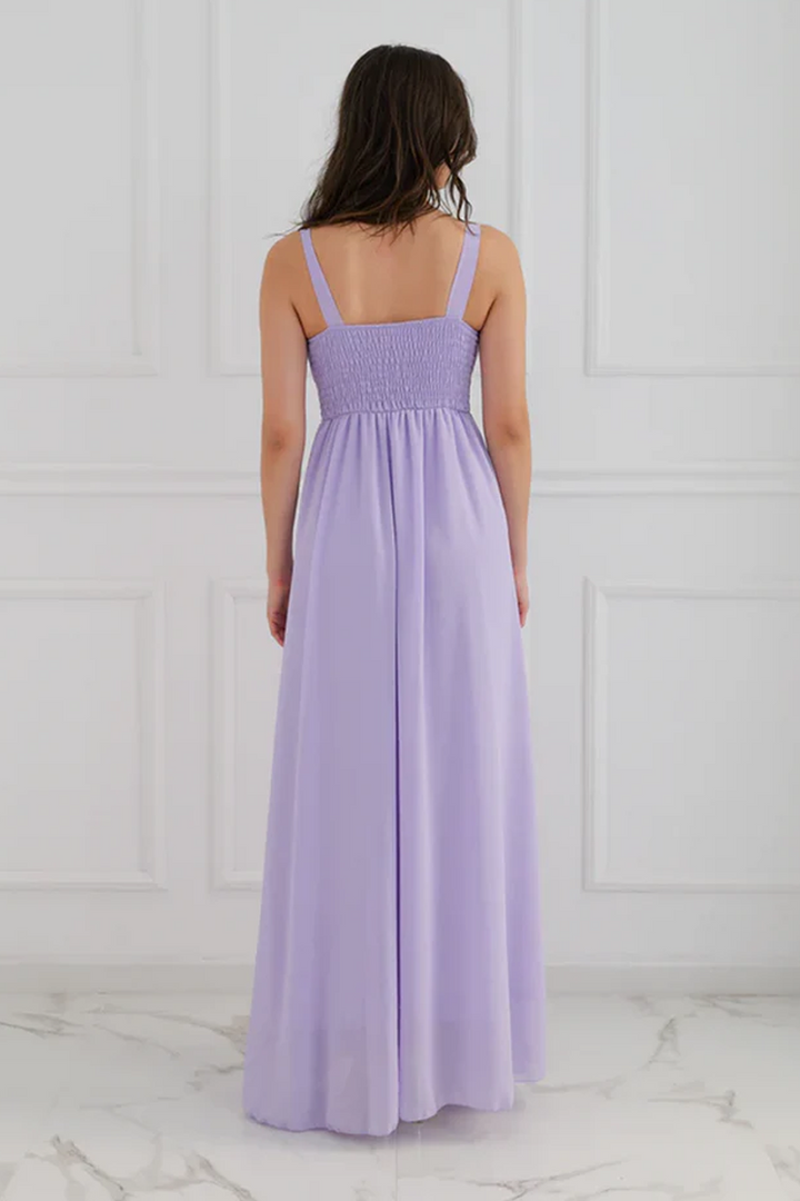 Wide Long Chiffon Bridesmaid Dress Zoe