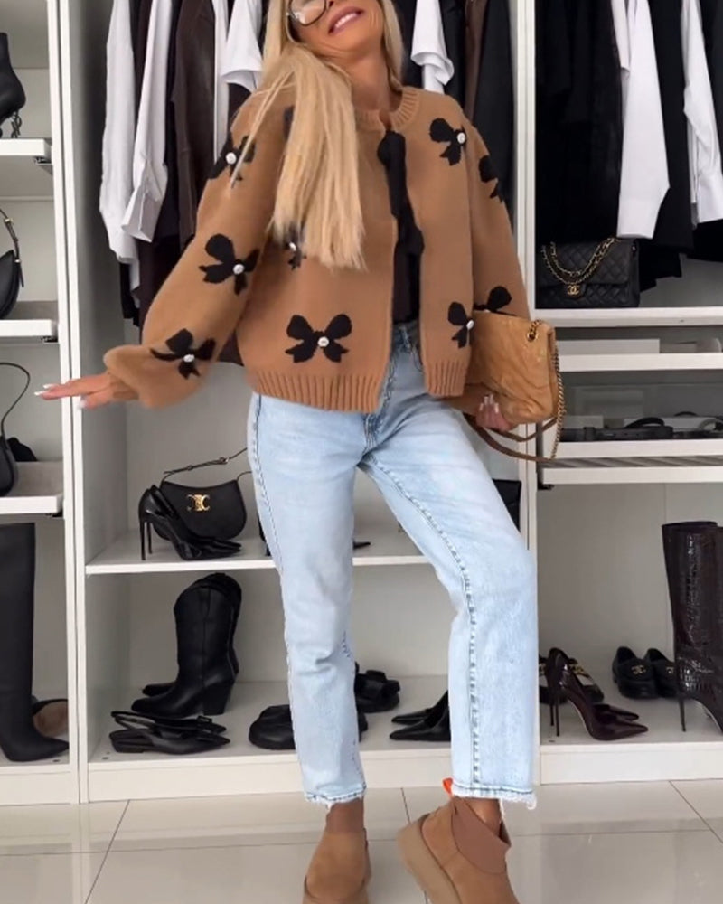 Florentine™ - Cardigan Nœud Élégant