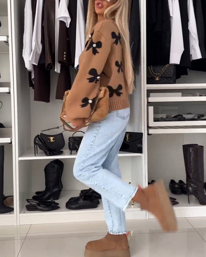 Florentine™ - Cardigan Nœud Élégant