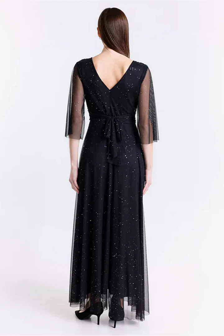 Long tulle dress with long sleeves Ludovica