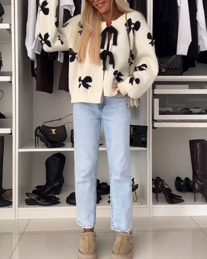 Florentine™ - Cardigan Nœud Élégant