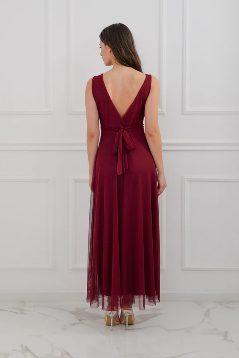 Tulle Bridesmaid Dress with V-Neck Flavia