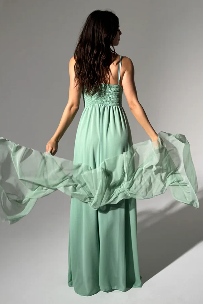 Asymmetrical Tulle Long Dress Luna