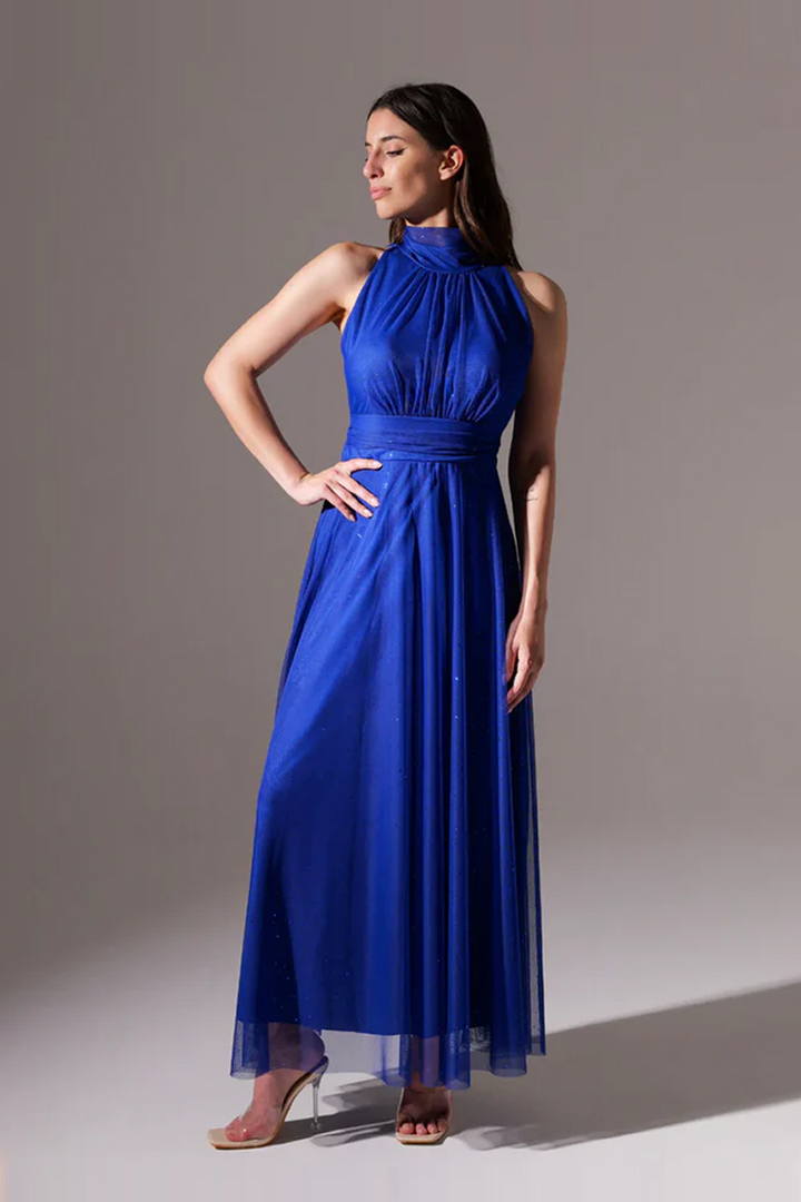 Tulle Dress with American Neckline Caterina