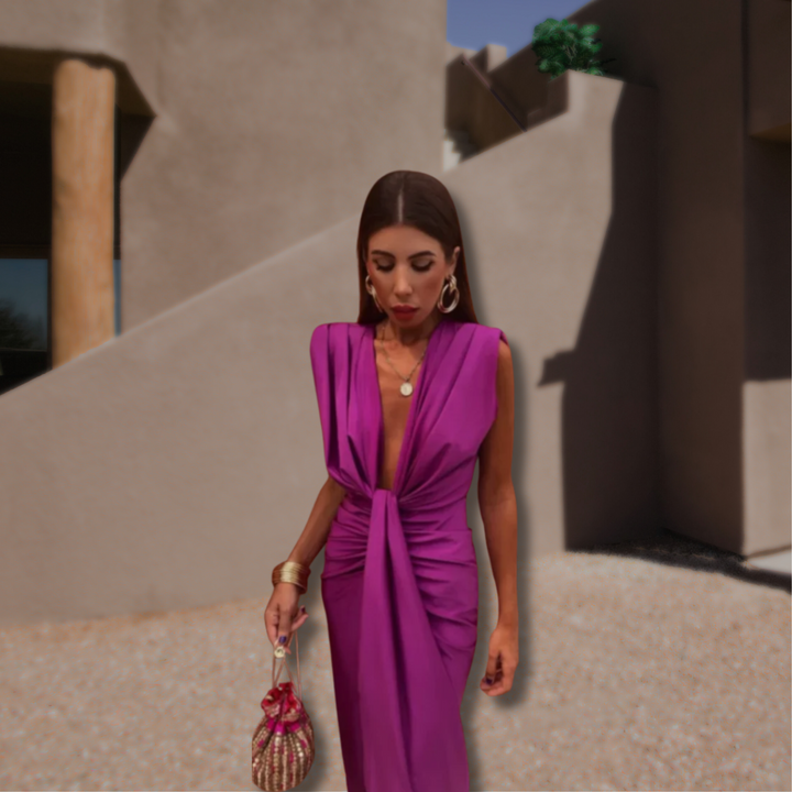 Liya™ - Modern Elegance Pleated Dress