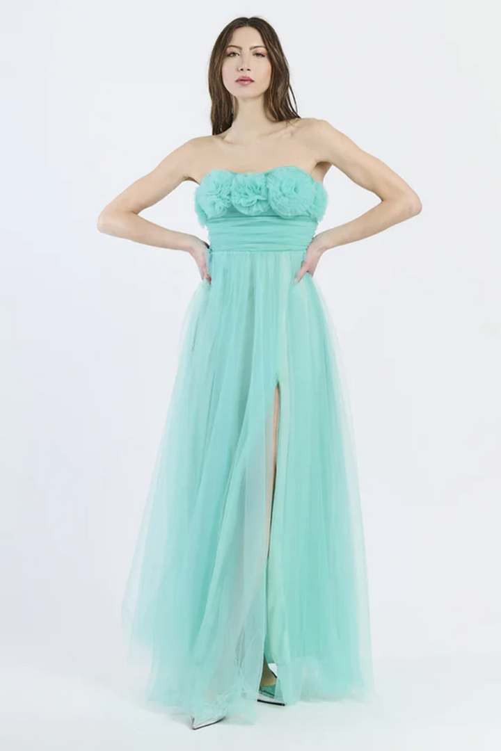 Long Tulle Strapless Dress Vittoria