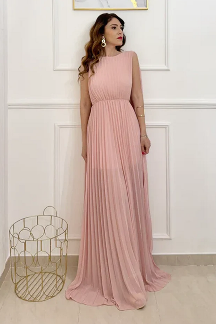Elegant Long Pleated Dress Alice