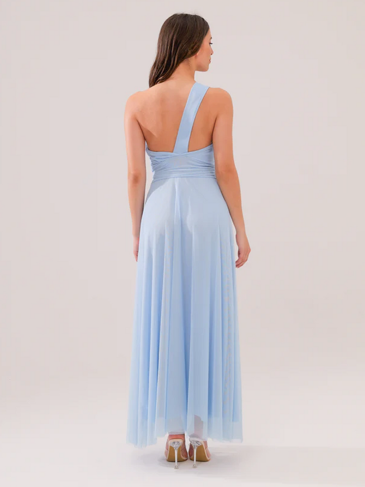 Lily One-Shoulder Long Tulle Dress