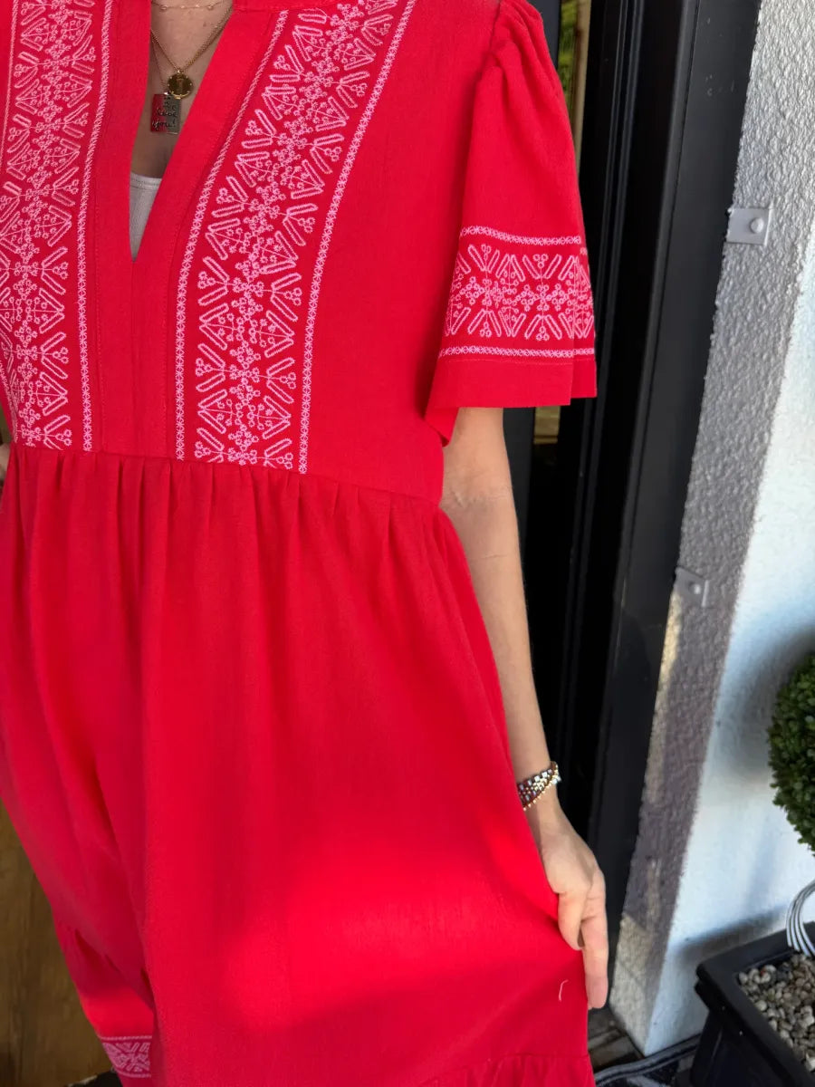 Noéa™ - Bohemian Long Dress with V-Neck