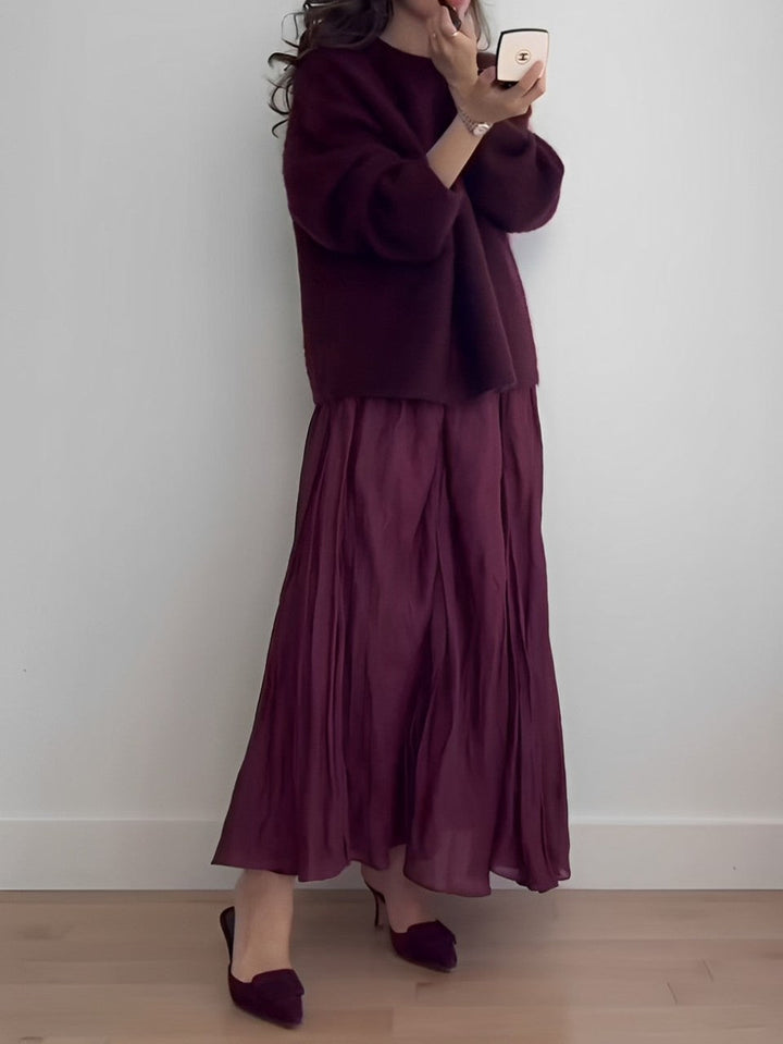 Mirjam™ - Oversized Sweater and Skirt Set in Mohair Blend