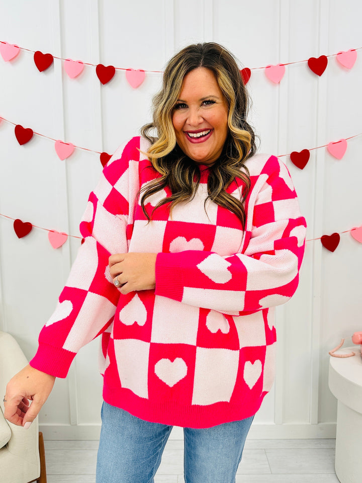 Ottilie™ - Valentine's Day Heart Check Sweater