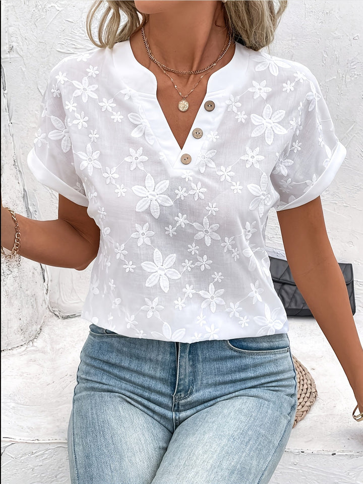 Orianna™ - Elegant White Blouse