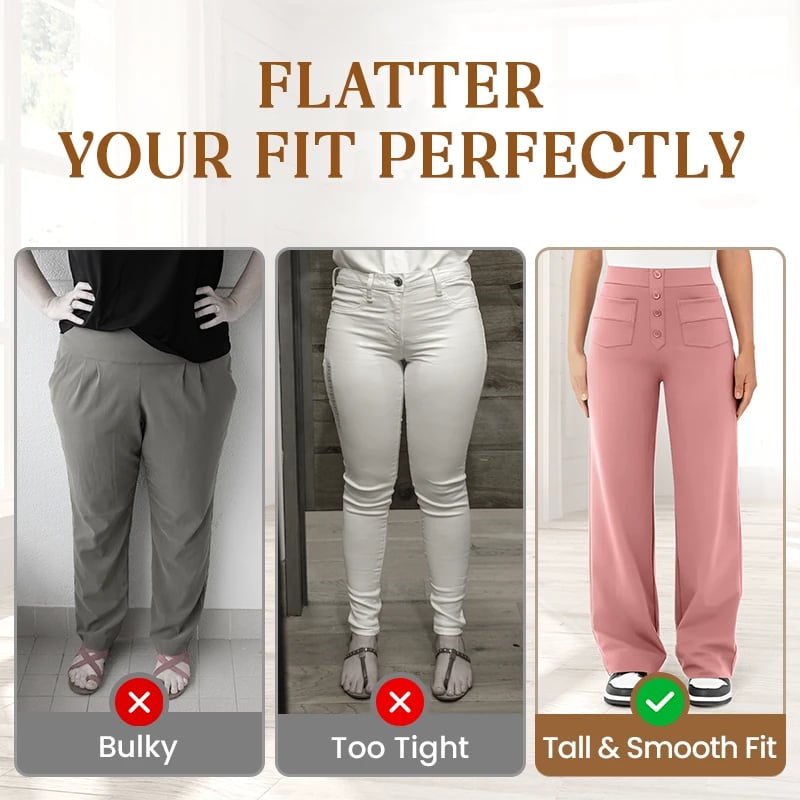Nara™ - High Elasticity - High-Waisted Straight Leg Casual Pants