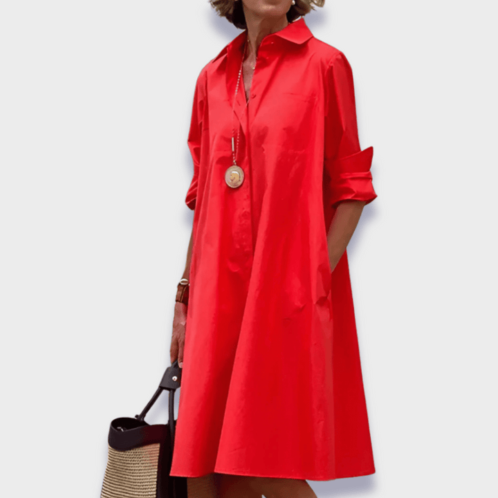 Ysolde™ - Stylish Polo Dress in Premium Fabric with Tummy Control
