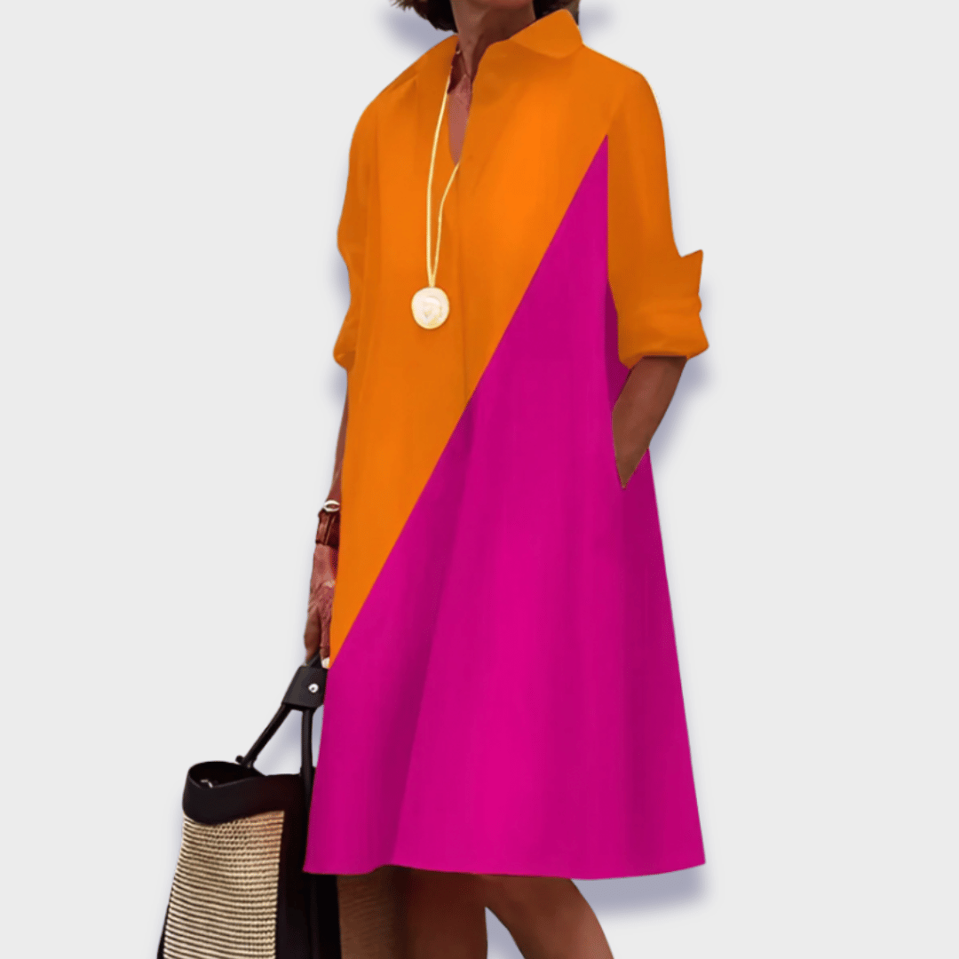 Ysolde™ - Stylish Polo Dress in Premium Fabric with Tummy Control