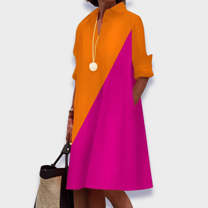 Ysolde™ - Stylish Polo Dress in Premium Fabric with Tummy Control