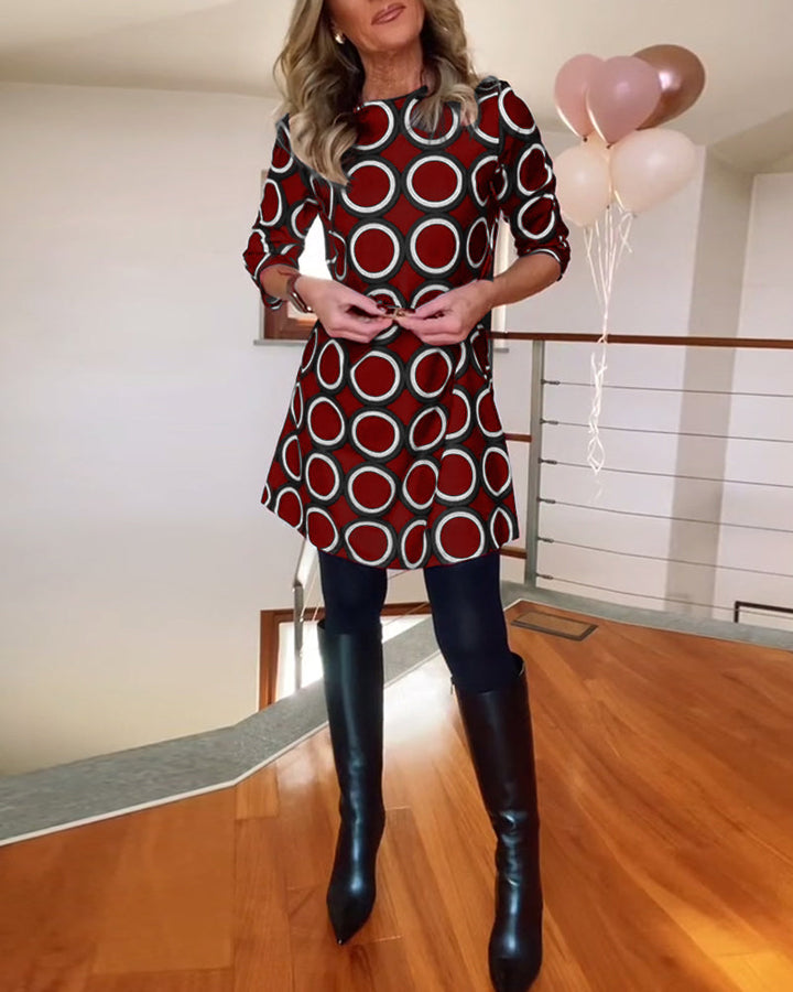 Eugénie™ - Printed Dress Autumn Elegance
