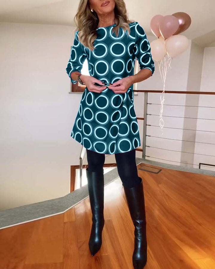 Eugénie™ - Printed Dress Autumn Elegance