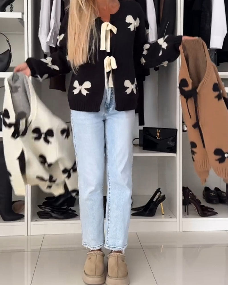 Florentine™ - Cardigan Nœud Élégant