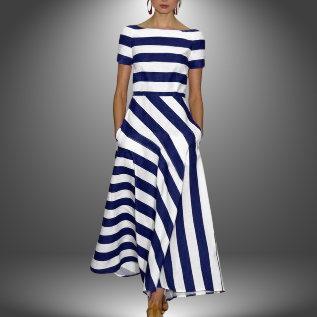 Amalia | Handcrafted Striped Maxi Dress