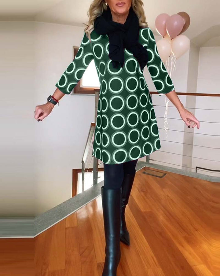 Eugénie™ - Printed Dress Autumn Elegance