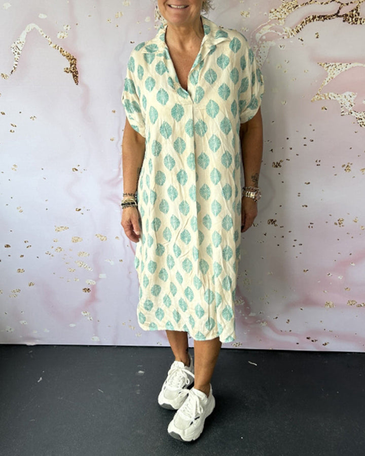 Davina™ - Loose Fit Short Sleeve Shirt Dress