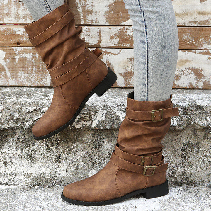 Nettie™ - Retro Leather Boots for Fall-Winter