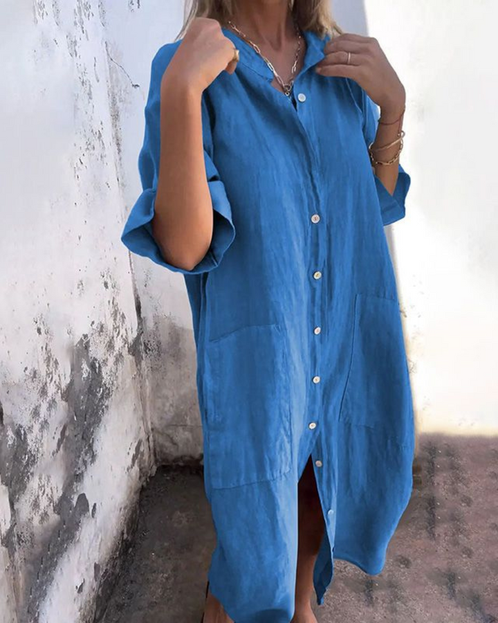 Yasmina™ - Casual Shirt Dress Ibiza Style