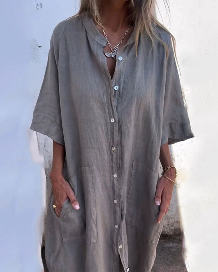 Yasmina™ - Casual Shirt Dress Ibiza Style