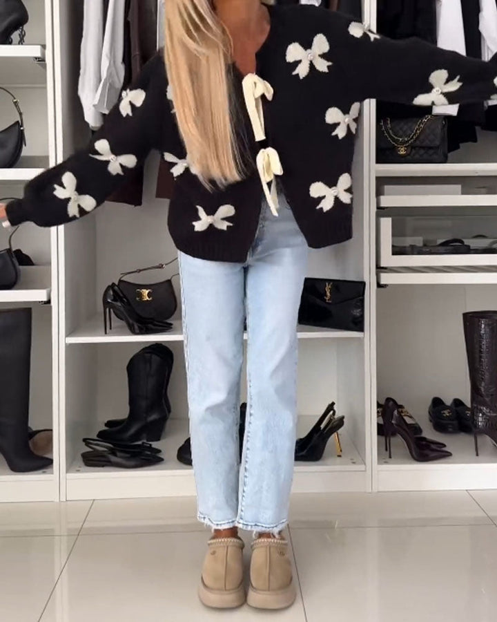 Florentine™ - Cardigan Nœud Élégant