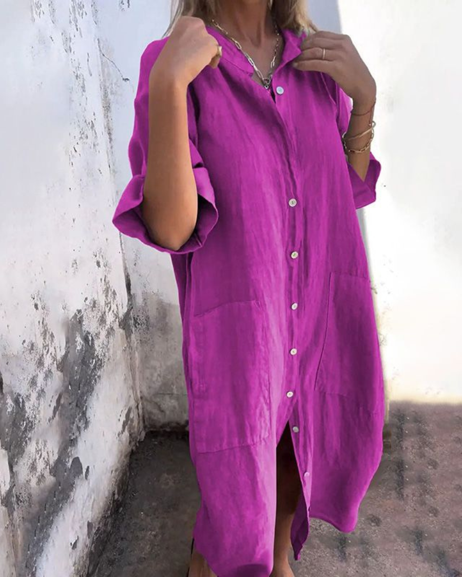 Yasmina™ - Casual Shirt Dress Ibiza Style