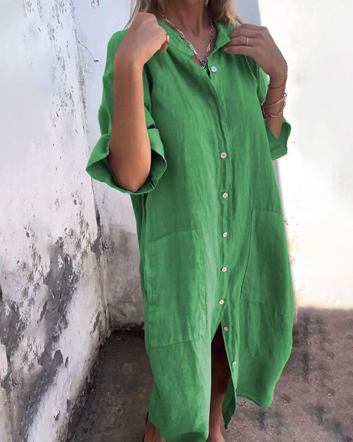 Yasmina™ - Casual Shirt Dress Ibiza Style