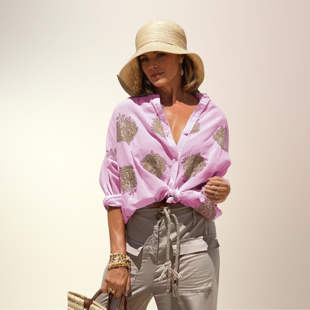 Elina™ - Chic Ibiza Style Blouse
