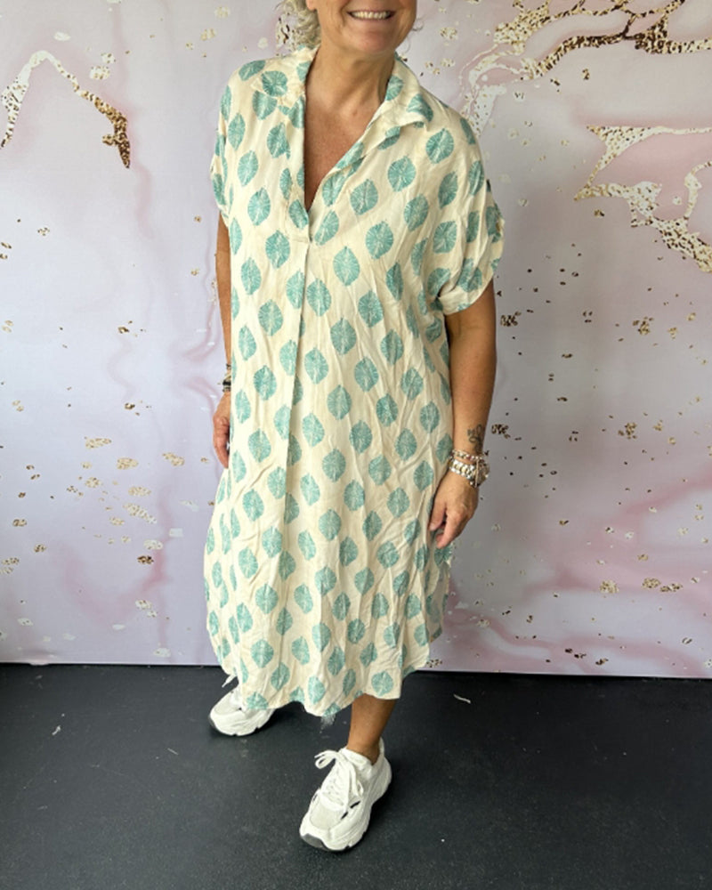 Davina™ - Loose Fit Short Sleeve Shirt Dress