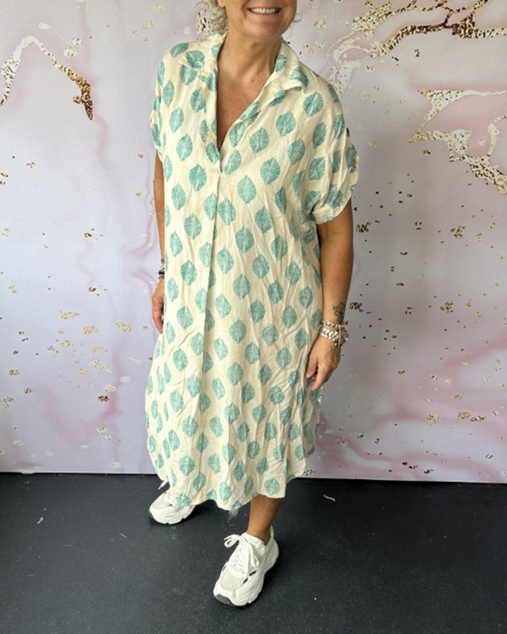 Davina™ - Loose Fit Short Sleeve Shirt Dress
