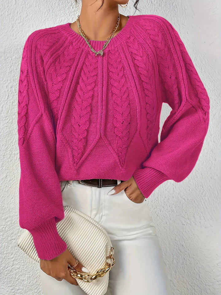 Cezanne™ - Thick Pullover with Puff Sleeves for Women