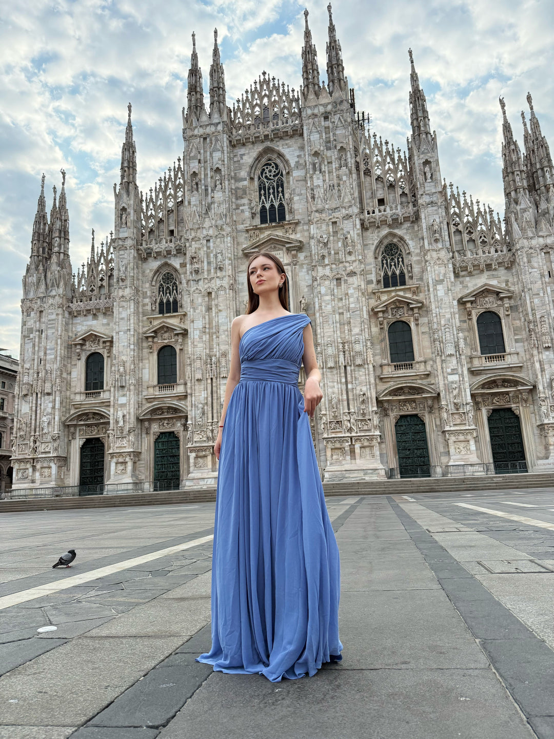 One-Shoulder Dress “Talia” with Elegant Draping