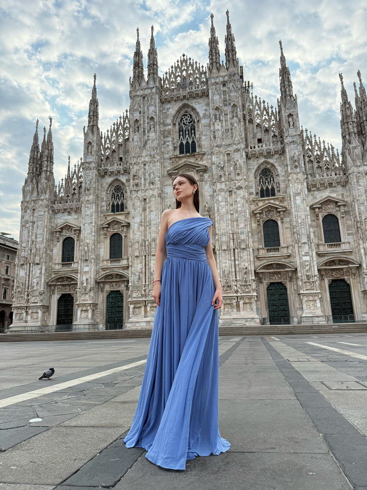 One-Shoulder Dress “Talia” with Elegant Draping