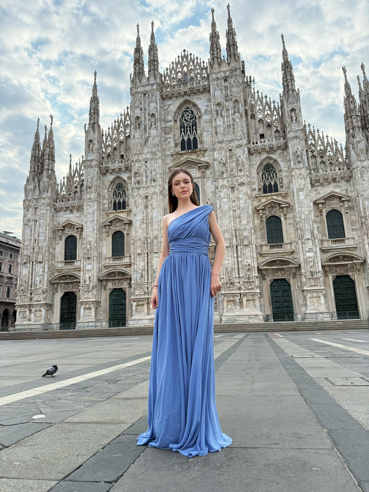 One-Shoulder Dress “Talia” with Elegant Draping