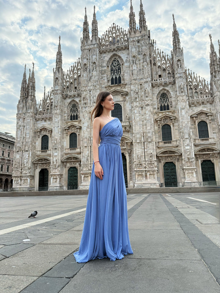 One-Shoulder Dress “Talia” with Elegant Draping