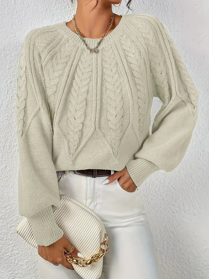 Cezanne™ - Thick Pullover with Puff Sleeves for Women