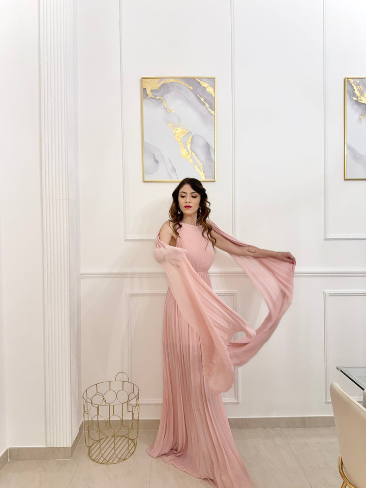 Elegant Long Pleated Dress Alice