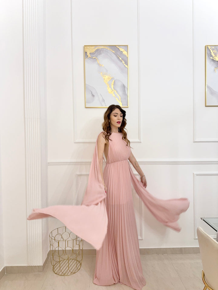 Elegant Long Pleated Dress Alice