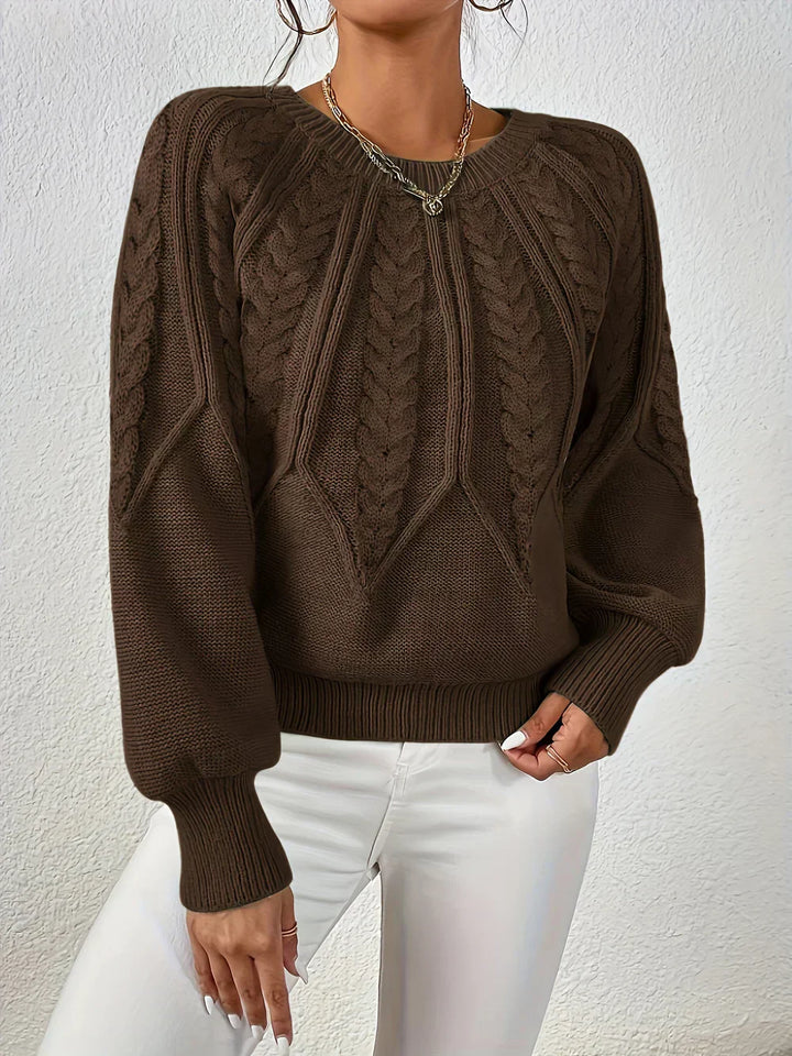 Cezanne™ - Thick Pullover with Puff Sleeves for Women