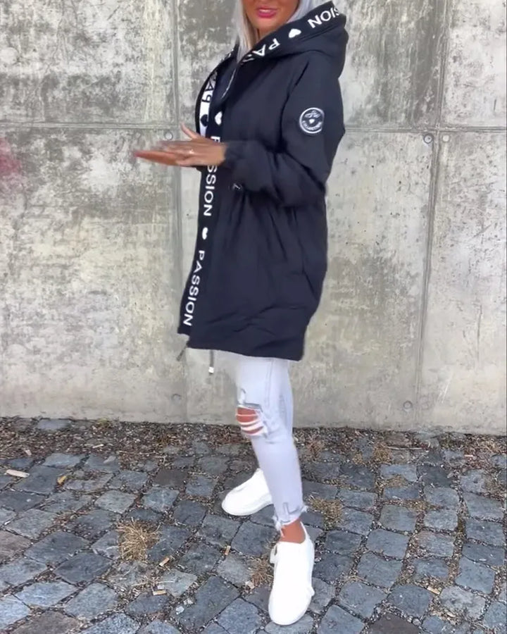 Annina - Hooded Jacket with Drawstring and Zipper