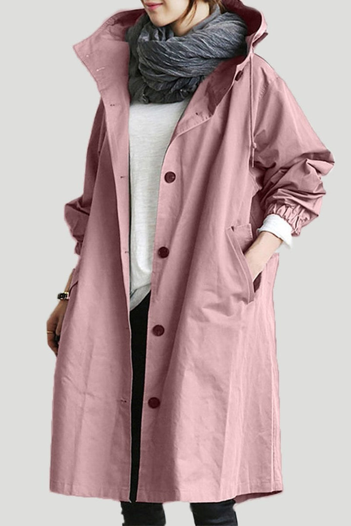 Henriette™ - Cardigan long femme élégant à col et poches